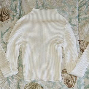 White cropped sweater